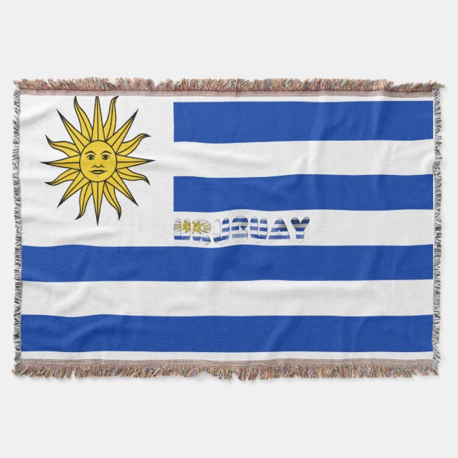 Manta Tejida Bandera uruguaya (Anverso)