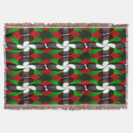Manta Tejida Bandera vasca Patterada Throw Blanket