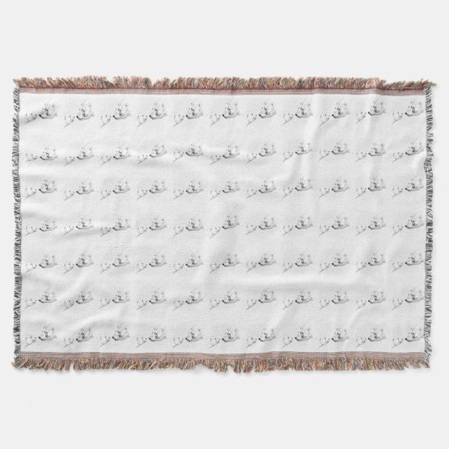 Manta Tejida Bear Art Blanket Mother & Cubs Bear Thear Blanket (Anverso)