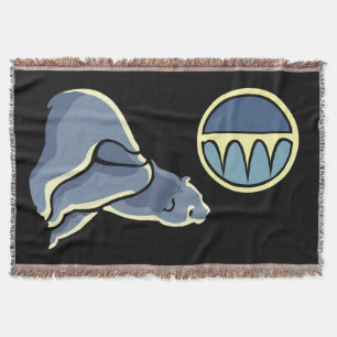 Manta Tejida Bear Art Blanket Native Polar Bear Throth Blanket