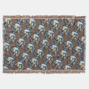 Manta Tejida Bear Art Blanket Native Polar Bear Throth Blanket