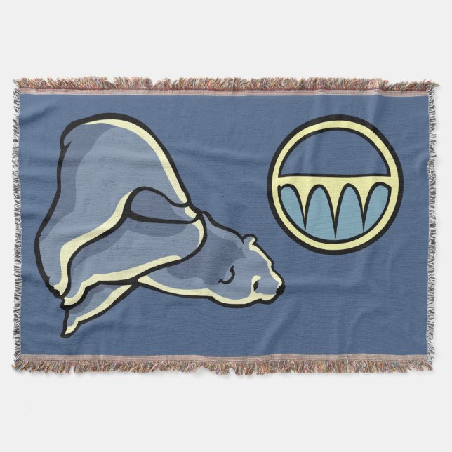 Manta Tejida Bear Art Blanket Nativo Bear Thear Blanket (Anverso)