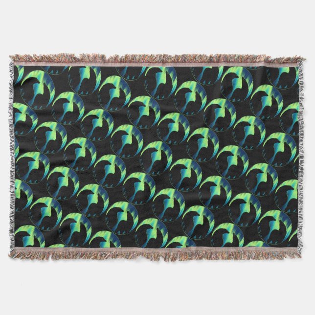Manta Tejida Bear Blanket Northern Lights Bear Throth Blanket (Anverso)