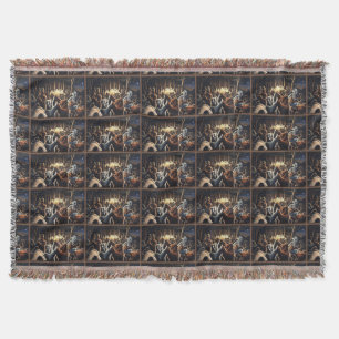 Manta Tejida Bears Blanket Fiesta Animales Throw Blanket