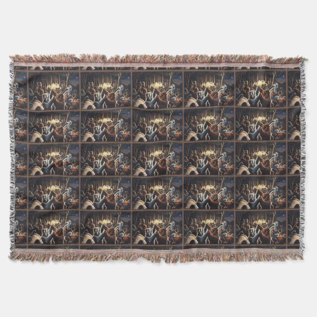 Manta Tejida Bears Blanket Fiesta Animales Throw Blanket (Anverso)