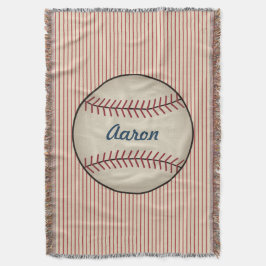 Manta Tejida Béisbol deportivo vintage personalizado
