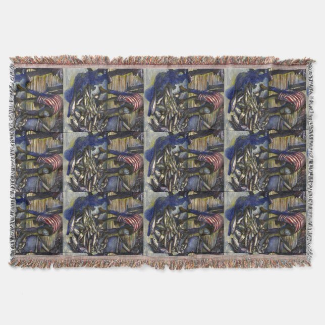 Manta Tejida Bendiciones del sábado, isla del puerto (Anverso)