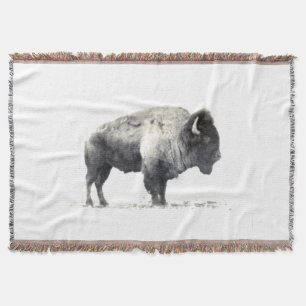 Manta Tejida Bisonte americano