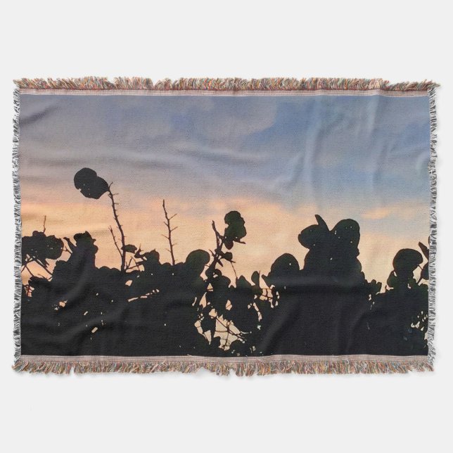 Manta Tejida Black Lace Sunset (Anverso)