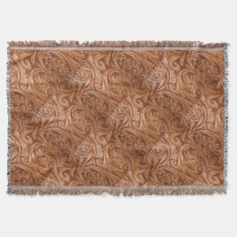 Manta Tejida Blanda de imprenta de cuero occidental