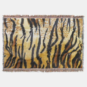 MANTA TEJIDA BLANQUETA DE IMPRESIÓN DEL TIGRE