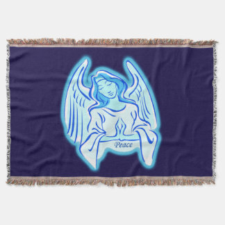 Manta Tejida Blue Peace Angel Throw Blanket