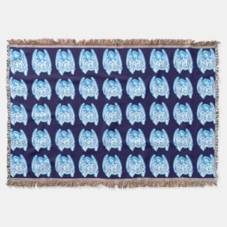 Manta Tejida Blue Peace Angel Throw Blanket