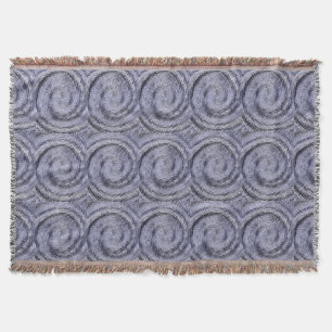 Manta Tejida Blue Swirl