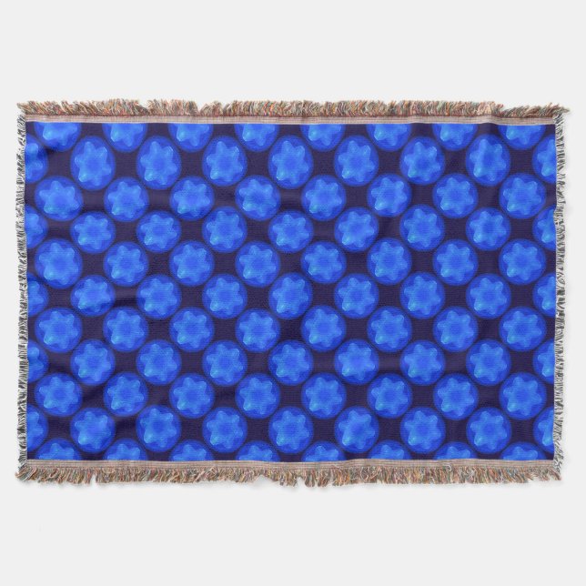Manta Tejida Bluestar Fractal (Anverso)