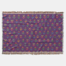 Manta tejida boho inspirada en la naturaleza