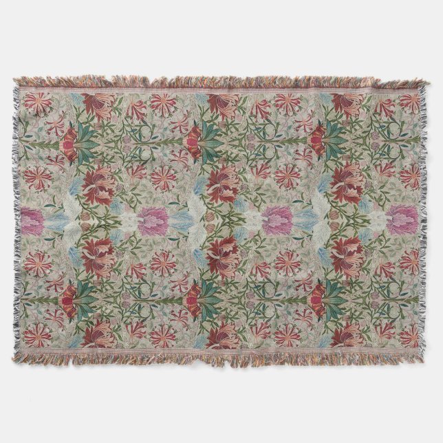 Manta Tejida Bordado de William Morris (Anverso)