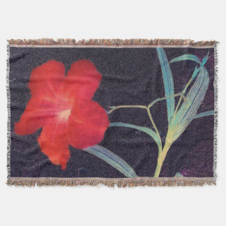 Manta Tejida Brisa de flores rojas rusas