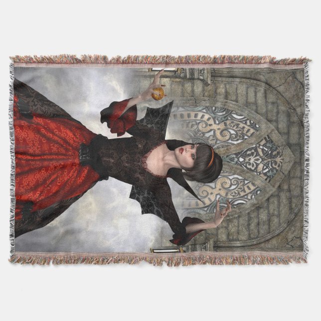 Manta Tejida Bruja Hermosa (Anverso)