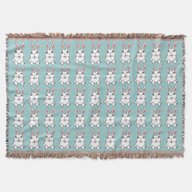 Manta Tejida Bunny Blanket Easter Bunny Rabbit Throw Blankets (Anverso)