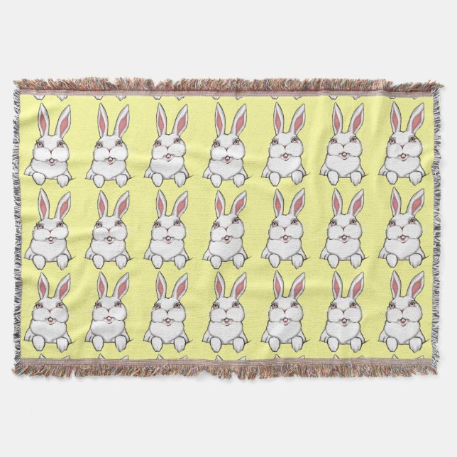 Manta Tejida Bunny Blanket Easter Bunny Rabbit Throw Blankets (Anverso)