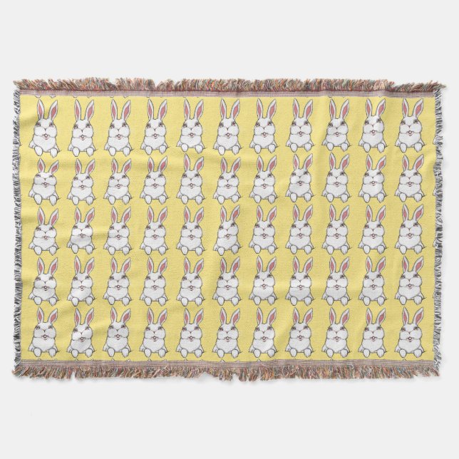 Manta Tejida Bunny Blanket Easter Bunny Rabbit Throw Blankets (Anverso)