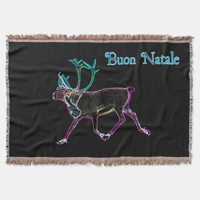 Manta Tejida Buon Natale - Caribou Eléctrico (Anverso)