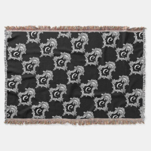 Manta Tejida C Monograma Cojín decorativo inicial