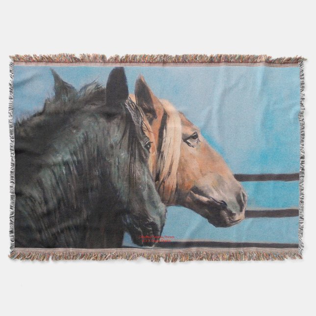 Manta Tejida Caballos/Cabalos/Horses (Anverso)