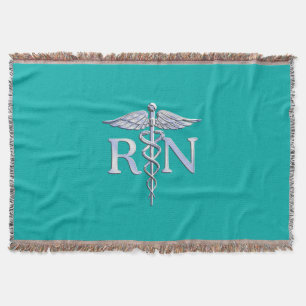 Manta Tejida Caduceo del RN de la enfermera registradoa en la