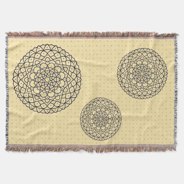 Manta Tejida Cama de lanchas de día celestial (Anverso)