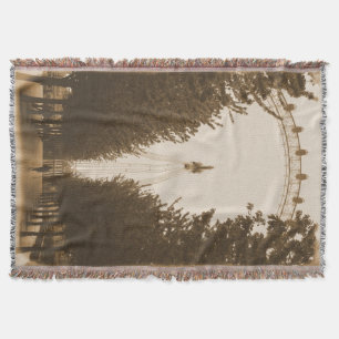 Manta Tejida Caminar por la línea - Londres Eye Throw Blanket
