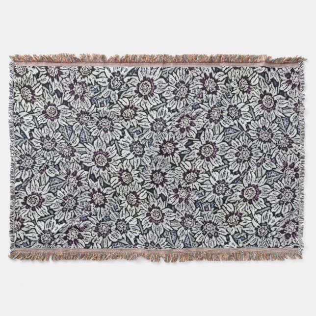 Manta Tejida Campo De Daisies (Anverso)