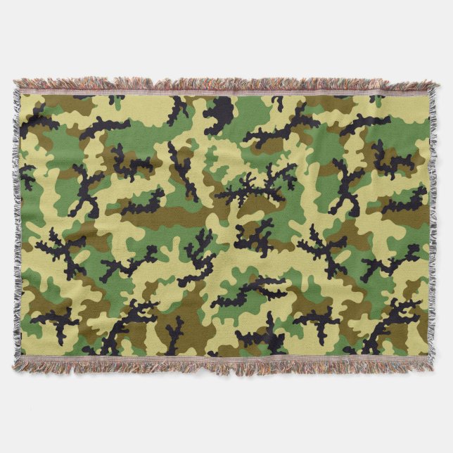 Manta Tejida Camuflaje de Woodland (Anverso)