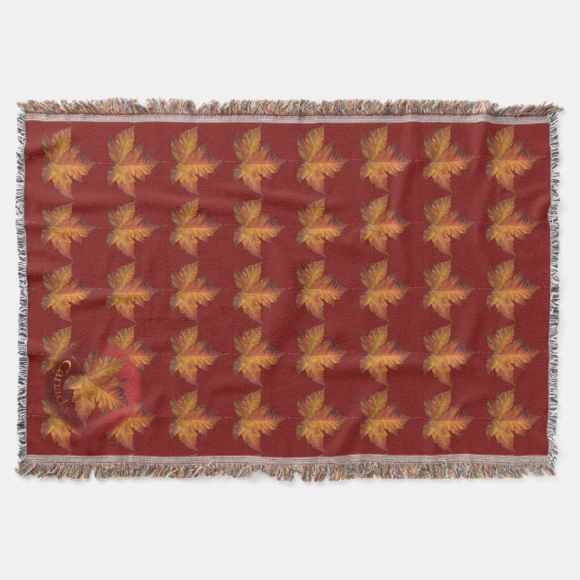 Manta Tejida Canada Blanket Canada Maple Leaf Souvenir Throw (Anverso)