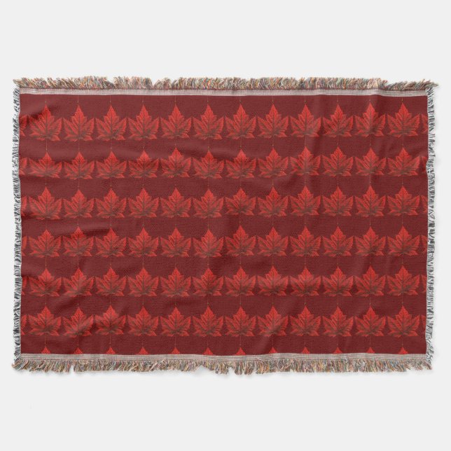 Manta Tejida Canada Blanket Canada Maple Leaf Souvenir Throw (Anverso)