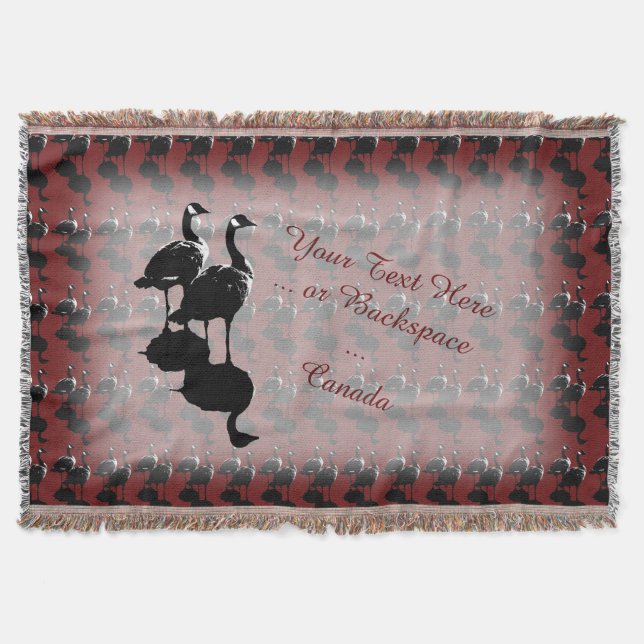 Manta Tejida Canadá Souvenir Blanket Canada Goose Throw Blanket (Anverso)