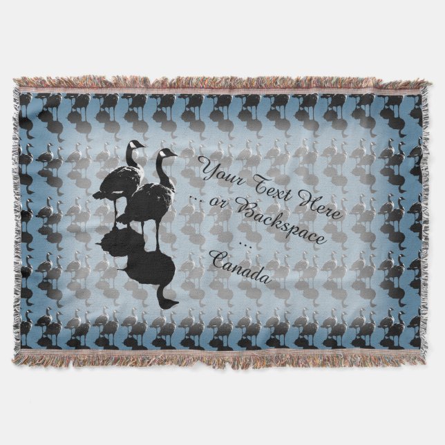 Manta Tejida Canadá Souvenir Blanket Canada Goose Throw Blanket (Anverso)