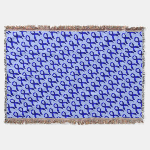 Manta Tejida Cáncer de colon Blue Ribbon