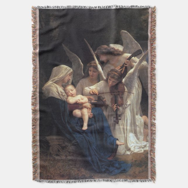 Manta Tejida Canciones de PixDezines de ángeles/bouguereau (Frente vertical)