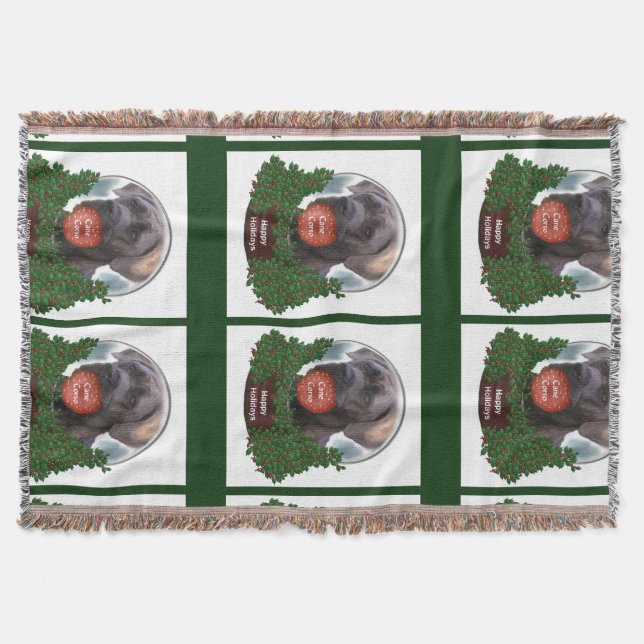 Manta Tejida Cane Corso Navidades (Anverso)