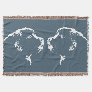 Manta Tejida Cañón de perro de Newfoundland Dog Blanket Puppy D