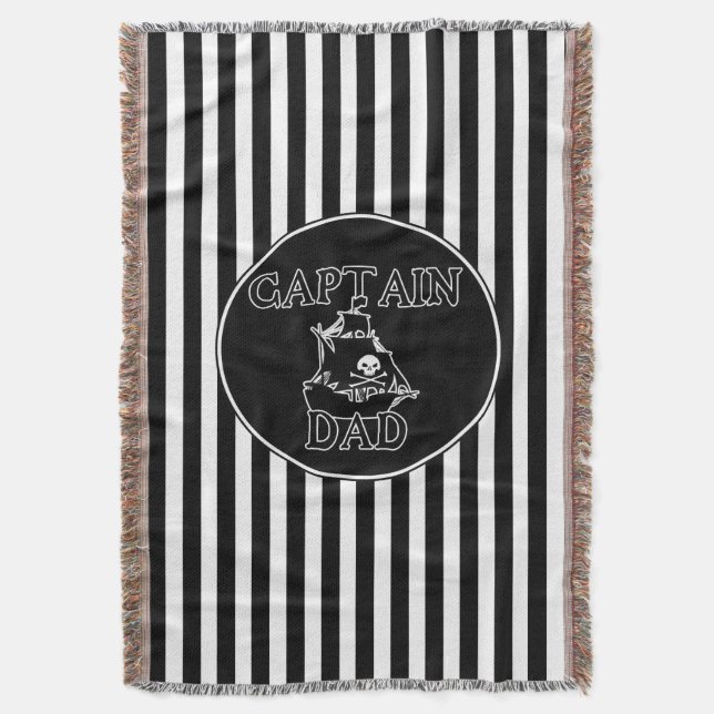 Manta Tejida Captain Dad Throw Blanket (Frente vertical)