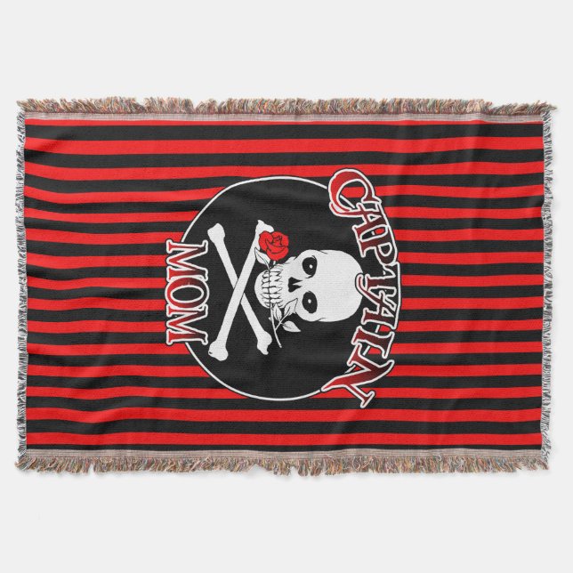 Manta Tejida Captain Mom Throw Blanket (Anverso)