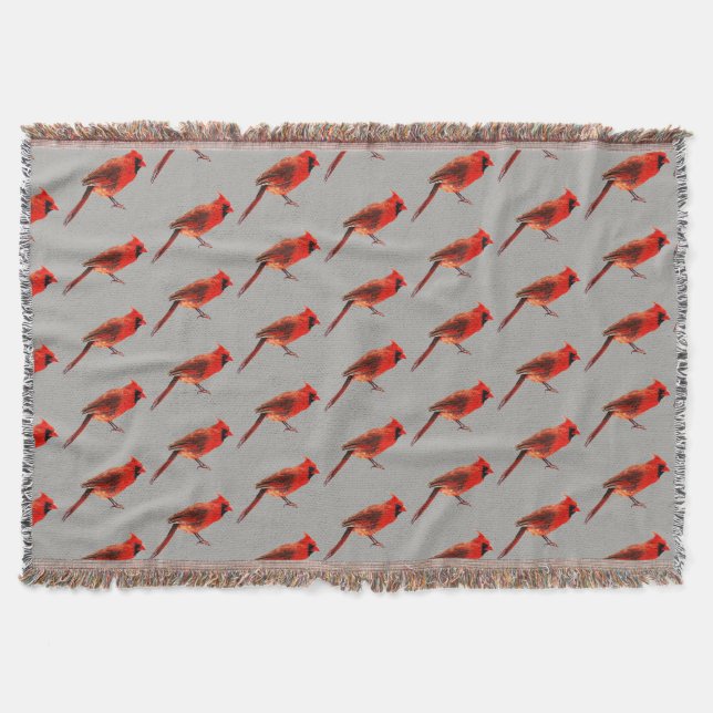 Manta Tejida Cardenales (Anverso)