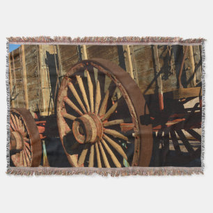 Manta Tejida Carro antiguo del tren de la mula