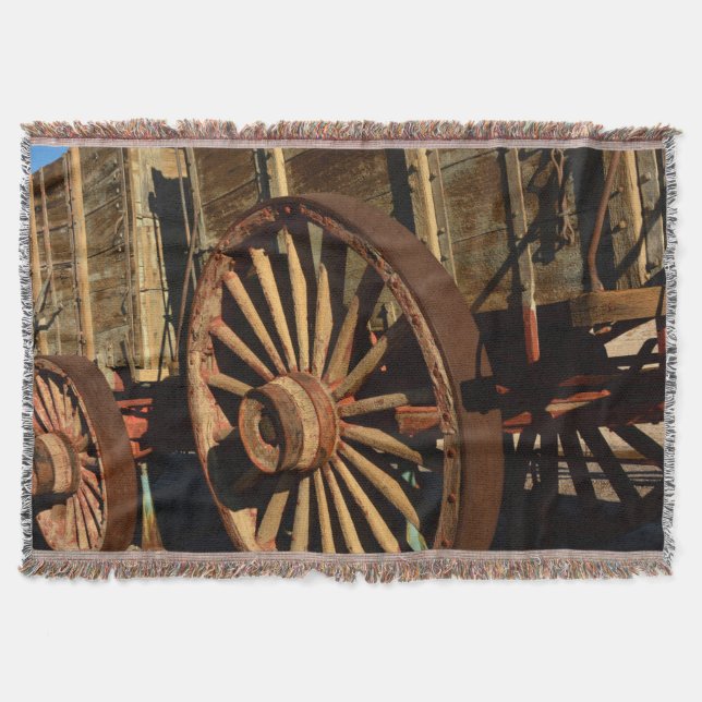 Manta Tejida Carro antiguo del tren de la mula (Anverso)