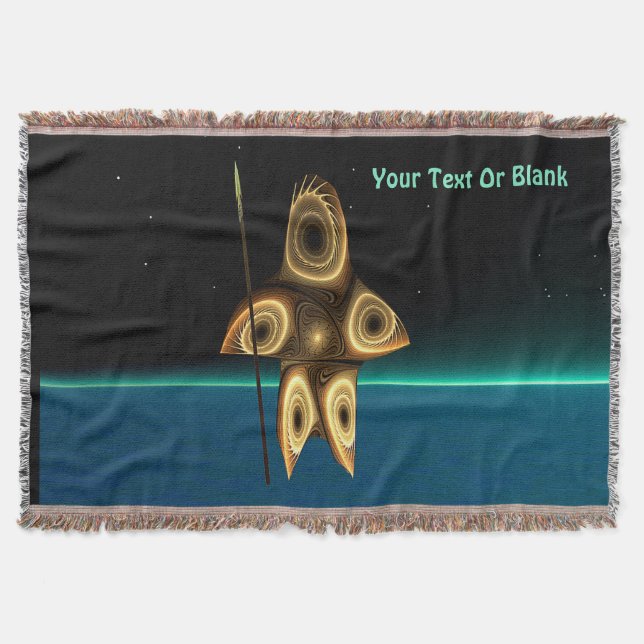 Manta Tejida Cazador inuit fractal (Anverso)