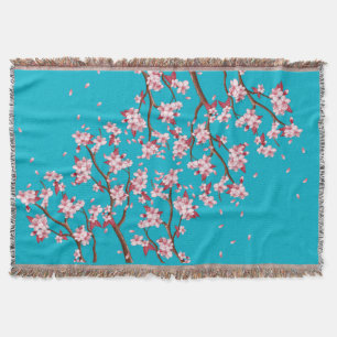 Manta Tejida Cherry Blossom Brands Personalizado Throw Blanket