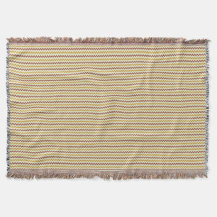 Manta Tejida Chevron amarillo ocre natural verde pálido y marró